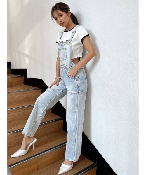 GYDA（ジェイダ）の「MISTEROリンガーショートTシャツ（Tシャツ/カットソー・レディース・オフホワイト/ブラック・FREE）」の12枚目の写真