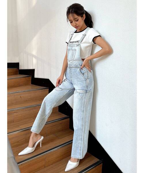 GYDA（ジェイダ）の「MISTEROリンガーショートTシャツ（Tシャツ/カットソー・レディース・オフホワイト/ブラック・FREE）」の14枚目の写真