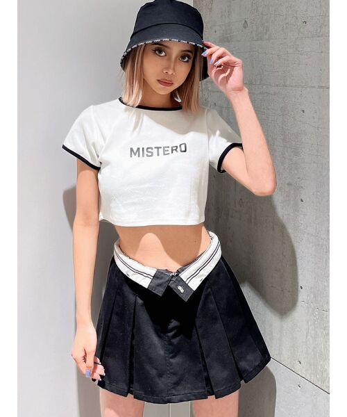 GYDA（ジェイダ）の「MISTEROリンガーショートTシャツ（Tシャツ/カットソー・レディース・オフホワイト/ブラック・FREE）」の16枚目の写真
