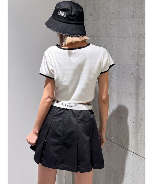 GYDA（ジェイダ）の「MISTEROリンガーショートTシャツ（Tシャツ/カットソー・レディース・オフホワイト/ブラック・FREE）」の17枚目の写真