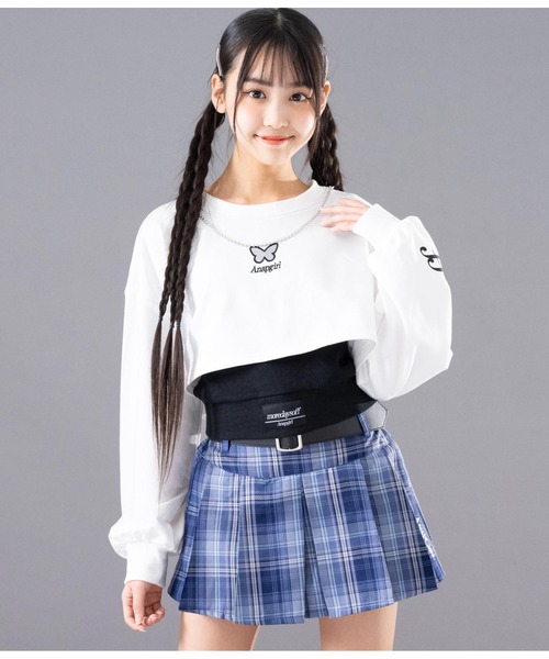 トップス anna ANAP GiRL（アナップガール）の「ショートレイヤード見え