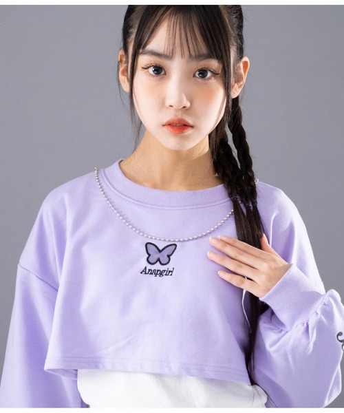 トップス anna ANAP GiRL（アナップガール）の「ショートレイヤード見え
