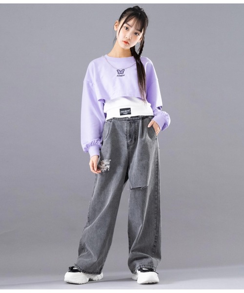 トップス anna ANAP GiRL（アナップガール）の「ショートレイヤード見え