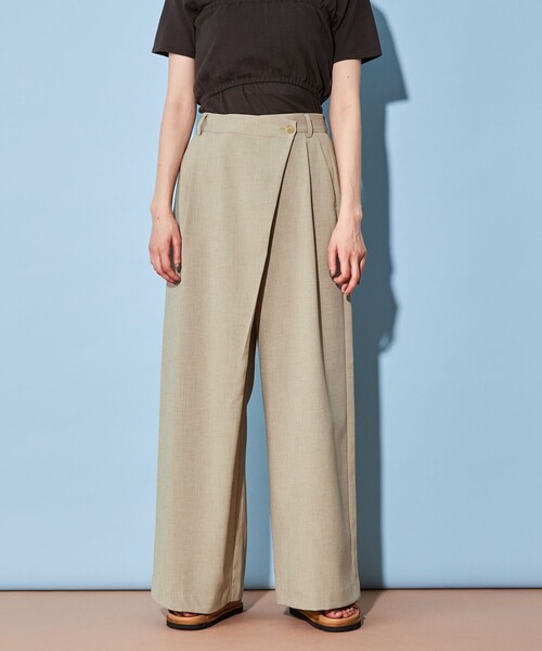 CITEN（シテン）の「＜CITEN＞ラップ ワイド パンツ（その他パンツ・レディース・ダークグレー/ベージュ・S/M）」の7枚目の写真