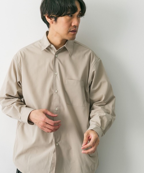 URBAN RESEARCH DOORS(アーバンリサーチドアーズ)の「『吸水速乾』セオアルファストレッチブロードロングスリーブシャツ(シャツ/ブラウス・メンズ・ベージュ/ベージュ系その他/ロイヤルブルー/ブルー系その他・MEDIUM/LARGE)」の7枚目の写真