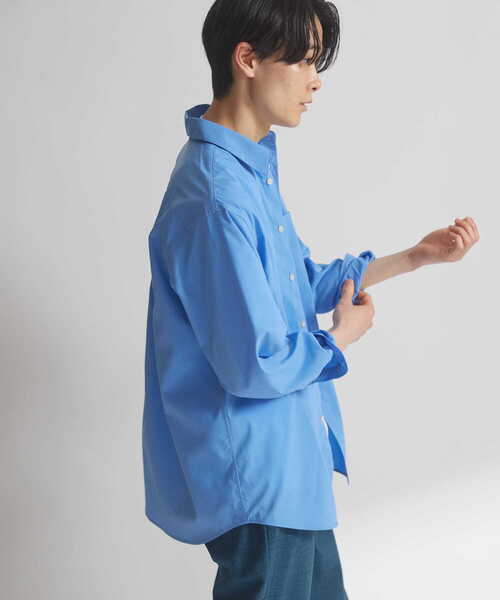 URBAN RESEARCH DOORS(アーバンリサーチドアーズ)の「『吸水速乾』セオアルファストレッチブロードロングスリーブシャツ(シャツ/ブラウス・メンズ・ベージュ/ベージュ系その他/ロイヤルブルー/ブルー系その他・MEDIUM/LARGE)」の13枚目の写真