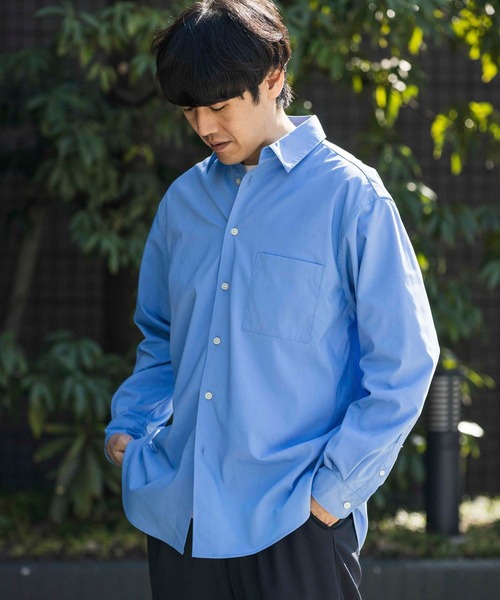 URBAN RESEARCH DOORS(アーバンリサーチドアーズ)の「『吸水速乾』セオアルファストレッチブロードロングスリーブシャツ(シャツ/ブラウス・メンズ・ベージュ/ベージュ系その他/ロイヤルブルー/ブルー系その他・MEDIUM/LARGE)」の16枚目の写真