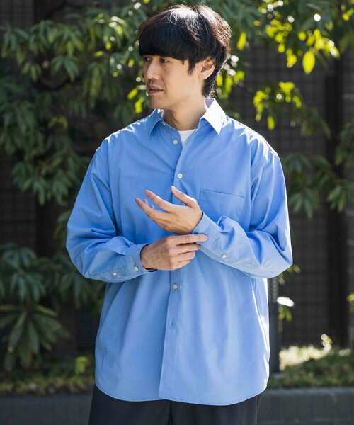 URBAN RESEARCH DOORS(アーバンリサーチドアーズ)の「『吸水速乾』セオアルファストレッチブロードロングスリーブシャツ(シャツ/ブラウス・メンズ・ベージュ/ベージュ系その他/ロイヤルブルー/ブルー系その他・MEDIUM/LARGE)」の18枚目の写真