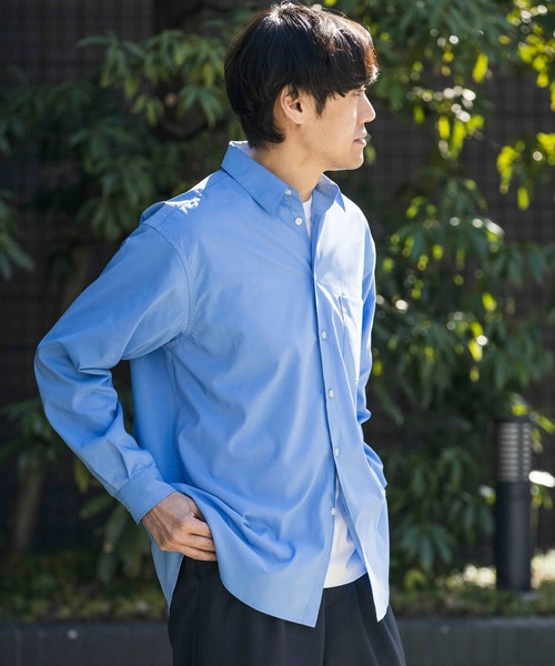 URBAN RESEARCH DOORS(アーバンリサーチドアーズ)の「『吸水速乾』セオアルファストレッチブロードロングスリーブシャツ(シャツ/ブラウス・メンズ・ベージュ/ベージュ系その他/ロイヤルブルー/ブルー系その他・MEDIUM/LARGE)」の19枚目の写真