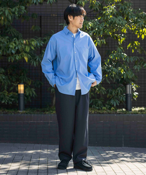 URBAN RESEARCH DOORS(アーバンリサーチドアーズ)の「『吸水速乾』セオアルファストレッチブロードロングスリーブシャツ(シャツ/ブラウス・メンズ・ベージュ/ベージュ系その他/ロイヤルブルー/ブルー系その他・MEDIUM/LARGE)」の20枚目の写真