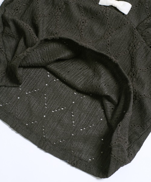 shopnikoniko（ショップニコニコ）の「レース刺繍 パフスリーブ リボン付き ブラウス（シャツ/ブラウス・レディース・ブラック/ホワイト・フリー）」の22枚目の写真