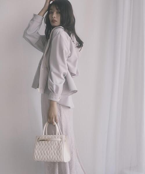 EDIT COLOGNE（エディットコロン）の「キルティングトートバッグ（ショルダーバッグ・レディース・ブラック/ホワイト/ピンク・ﾌﾘ-）」の6枚目の写真