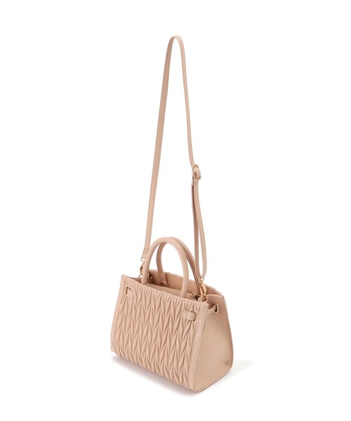 EDIT COLOGNE（エディットコロン）の「キルティングトートバッグ（ショルダーバッグ・レディース・ブラック/ホワイト/ピンク・ﾌﾘ-）」の8枚目の写真