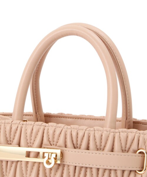 EDIT COLOGNE（エディットコロン）の「キルティングトートバッグ（ショルダーバッグ・レディース・ブラック/ホワイト/ピンク・ﾌﾘ-）」の9枚目の写真