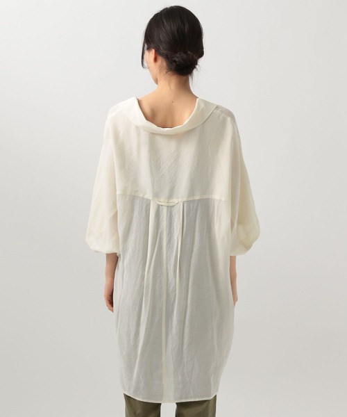 BAYFLOW（ベイフロー）の「シアーBIGシャツプルオーバー（シャツ/ブラウス・レディース・オフホワイト/ピンク/モカ・FREE）」の11枚目の写真