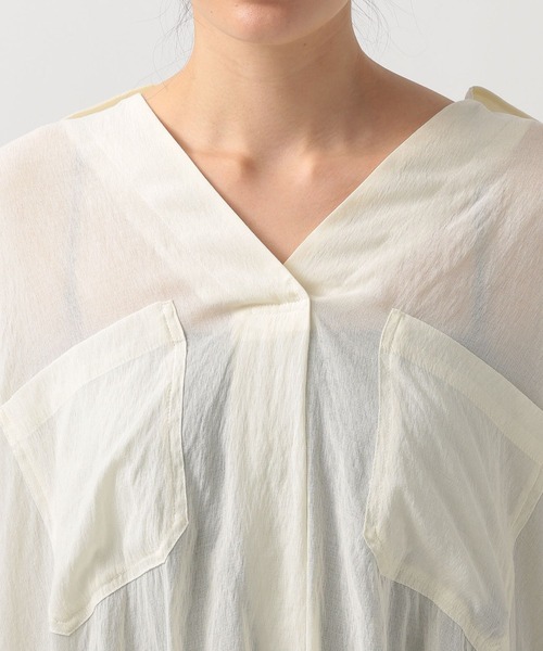 BAYFLOW（ベイフロー）の「シアーBIGシャツプルオーバー（シャツ/ブラウス・レディース・オフホワイト/ピンク/モカ・FREE）」の12枚目の写真