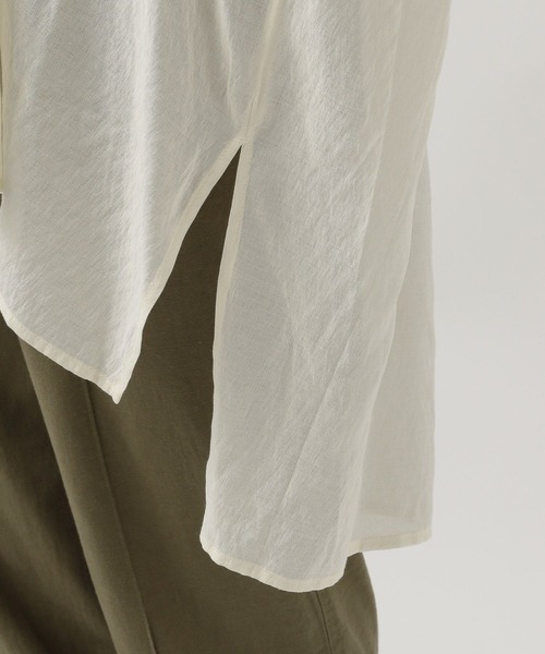 BAYFLOW（ベイフロー）の「シアーBIGシャツプルオーバー（シャツ/ブラウス・レディース・オフホワイト/ピンク/モカ・FREE）」の14枚目の写真