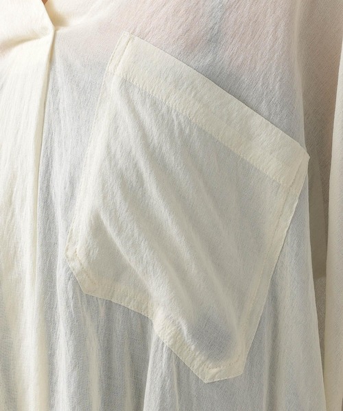 BAYFLOW（ベイフロー）の「シアーBIGシャツプルオーバー（シャツ/ブラウス・レディース・オフホワイト/ピンク/モカ・FREE）」の15枚目の写真