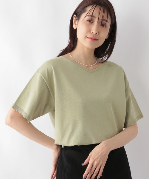 【MAHF】 Vネックプルオーバー Lsize 黒 セール】スッキレイサラサラVネックプルオーバー/987141（T