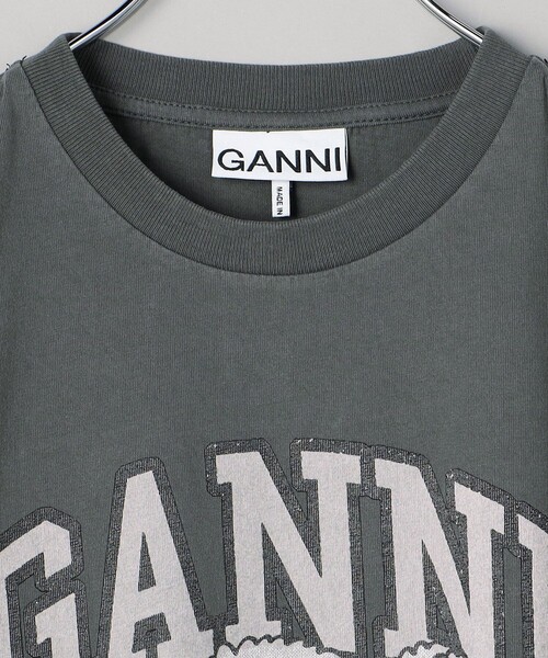 GANNI（ガニー）の「GANNI/ガニー FUTURE GREY RELAXED LAMB T-SHIRT / T3789_490 / ショートスリーブプリントTシャツ（Tシャツ/カットソー・レディース・ブラック・SMALL）」の4枚目の写真
