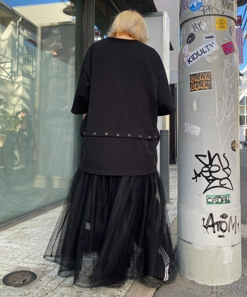 Candy Stripper（キャンディストリッパー）の「TULLE SHIRRING ドレス（ワンピース・レディース・ブラック/ライトブルー/オフホワイト・2）」の10枚目の写真