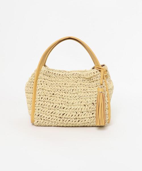 RODE SKO（ロデスコ）の「タッセル付ペーパーミニバッグ（ハンドバッグ・レディース・ミント/キャメル/オフホワイト・ONE）」の18枚目の写真