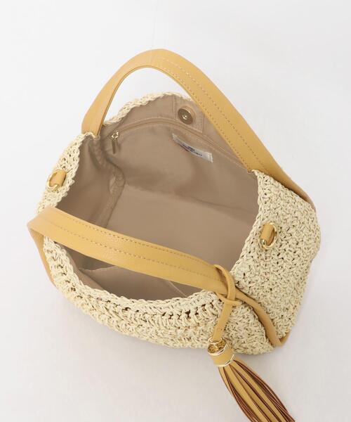 RODE SKO（ロデスコ）の「タッセル付ペーパーミニバッグ（ハンドバッグ・レディース・ミント/キャメル/オフホワイト・ONE）」の22枚目の写真