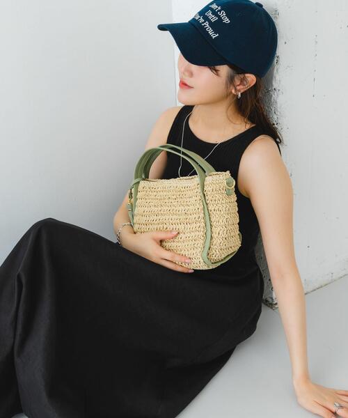 RODE SKO（ロデスコ）の「タッセル付ペーパーミニバッグ（ハンドバッグ・レディース・ミント/キャメル/オフホワイト・ONE）」の16枚目の写真