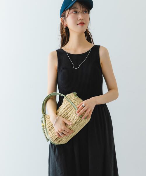 RODE SKO（ロデスコ）の「タッセル付ペーパーミニバッグ（ハンドバッグ・レディース・ミント/キャメル/オフホワイト・ONE）」の9枚目の写真