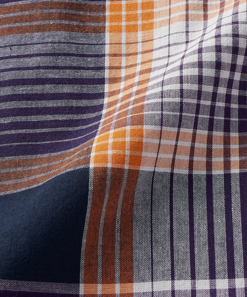 J7340 美品 鎌倉シャツ キャメル100%チェック柄ジャケット ブラウン L J7340 美品 鎌倉シャツ キャメル100%チェック柄ジャケット ブ