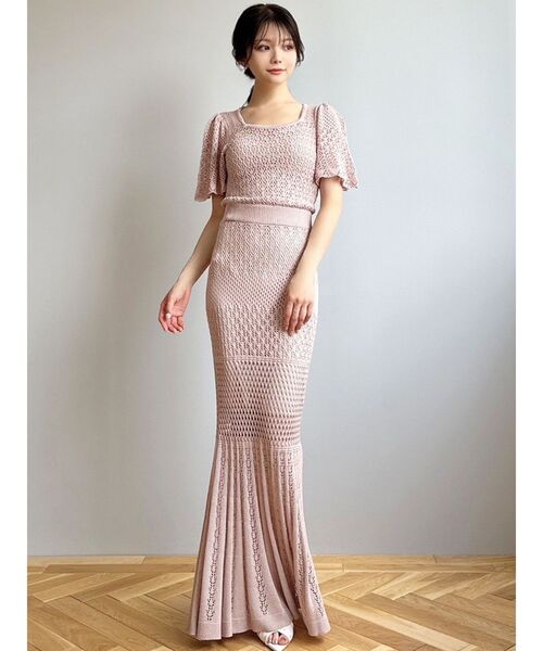 RESEXXY（リゼクシー）の「クロシェニットワンピース（ワンピース・レディース・ピンク/アイボリー/ブラック/ミント・FREE）」の17枚目の写真