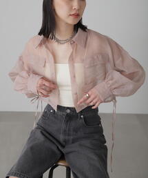 FREE'S MART | ◆裾ドロストショート丈シアーシャツ(シャツ/ブラウス)