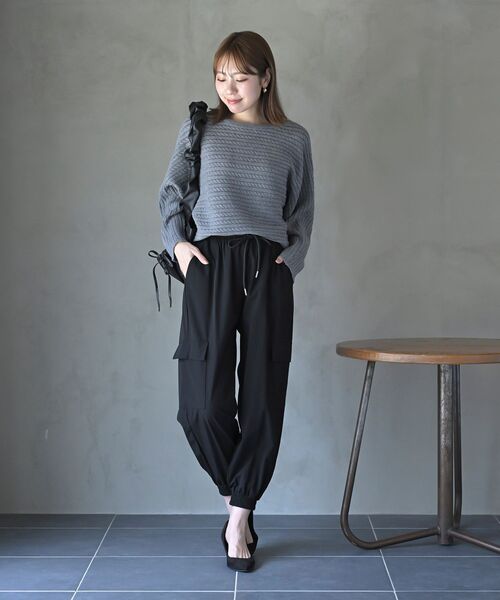 rps（アールピーエス）の「リラックスカーゴジョガーパンツ（カーゴパンツ・レディース・カーキ/ブラック・フリー）」の11枚目の写真