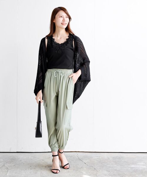 rps（アールピーエス）の「リラックスカーゴジョガーパンツ（カーゴパンツ・レディース・カーキ/ブラック・フリー）」の14枚目の写真