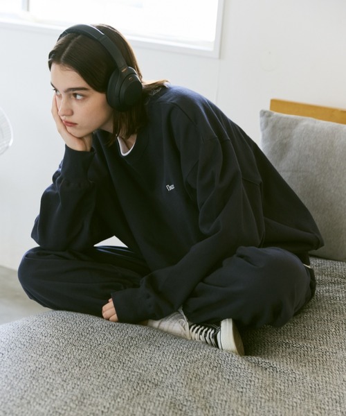 flaner（フラネ）の「Loose flaner logo sweat / ルーズflanerロゴスウェット（スウェット・レディース・グレー/ブラック/ネイビー/オレンジ・SMALL/MEDIUM/LARGE）」の19枚目の写真