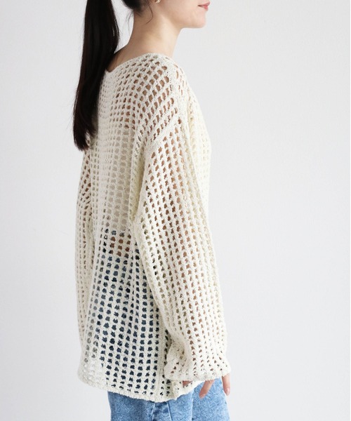 cepo（セポ）の「スパンコールスカシアミニット（ニット/セーター・レディース・グリーン/オレンジ/オフホワイト・M）」の13枚目の写真