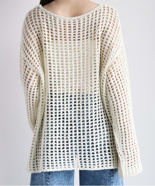 cepo（セポ）の「スパンコールスカシアミニット（ニット/セーター・レディース・グリーン/オレンジ/オフホワイト・M）」の14枚目の写真