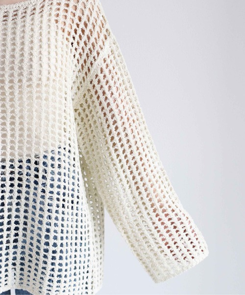 cepo（セポ）の「スパンコールスカシアミニット（ニット/セーター・レディース・グリーン/オレンジ/オフホワイト・M）」の16枚目の写真