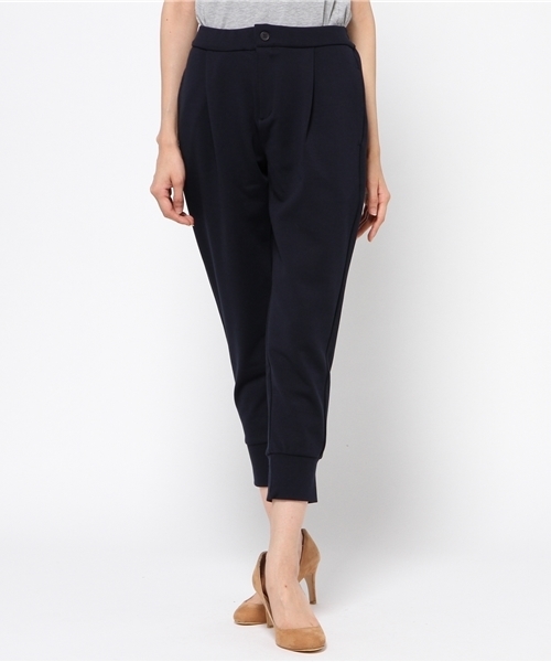 koe(コエ)の「ポンチ裾キリカエパンツ(その他パンツ・レディース・ブラック/ネイビー・MEDIUM/SMALL/LARGE)」の1枚目の写真