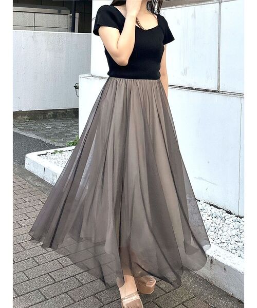 MERCURYDUO（マーキュリーデュオ）の「チュールドッキングビスチェ