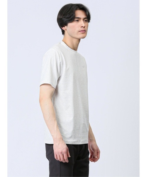TAKA-Q(タカキュー)の「【ストレッチ】タカキュー メッシュ 転写プリント クルーネック 半袖 Tシャツ(Tシャツ/カットソー・メンズ・ライトグレー/ブルー/ホワイト×ブラック・LARGE/X-LARGE/MEDIUM)」の2枚目の写真