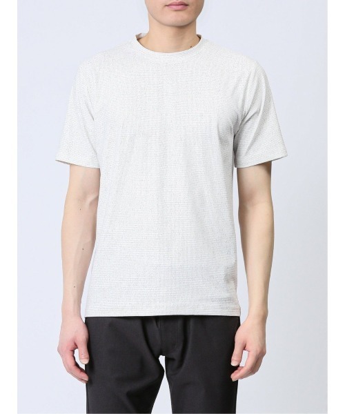 TAKA-Q(タカキュー)の「【ストレッチ】タカキュー メッシュ 転写プリント クルーネック 半袖 Tシャツ(Tシャツ/カットソー・メンズ・ライトグレー/ブルー/ホワイト×ブラック・LARGE/X-LARGE/MEDIUM)」の6枚目の写真