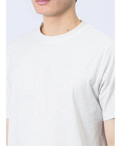 TAKA-Q(タカキュー)の「【ストレッチ】タカキュー メッシュ 転写プリント クルーネック 半袖 Tシャツ(Tシャツ/カットソー・メンズ・ライトグレー/ブルー/ホワイト×ブラック・LARGE/X-LARGE/MEDIUM)」の9枚目の写真