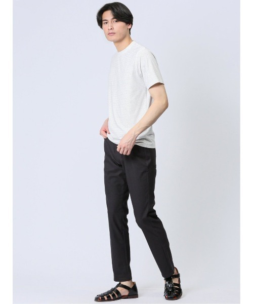 TAKA-Q(タカキュー)の「【ストレッチ】タカキュー メッシュ 転写プリント クルーネック 半袖 Tシャツ(Tシャツ/カットソー・メンズ・ライトグレー/ブルー/ホワイト×ブラック・LARGE/X-LARGE/MEDIUM)」の18枚目の写真