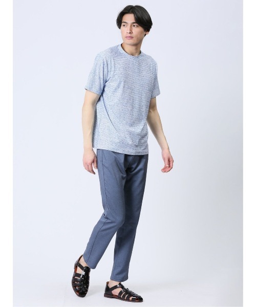 TAKA-Q(タカキュー)の「【ストレッチ】タカキュー メッシュ 転写プリント クルーネック 半袖 Tシャツ(Tシャツ/カットソー・メンズ・ライトグレー/ブルー/ホワイト×ブラック・LARGE/X-LARGE/MEDIUM)」の21枚目の写真