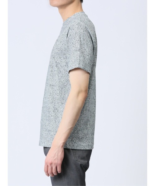 TAKA-Q(タカキュー)の「【ストレッチ】タカキュー メッシュ 転写プリント クルーネック 半袖 Tシャツ(Tシャツ/カットソー・メンズ・ライトグレー/ブルー/ホワイト×ブラック・LARGE/X-LARGE/MEDIUM)」の13枚目の写真