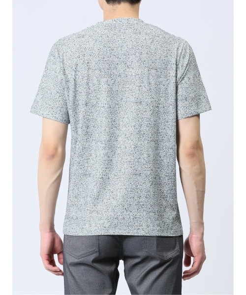 TAKA-Q(タカキュー)の「【ストレッチ】タカキュー メッシュ 転写プリント クルーネック 半袖 Tシャツ(Tシャツ/カットソー・メンズ・ライトグレー/ブルー/ホワイト×ブラック・LARGE/X-LARGE/MEDIUM)」の14枚目の写真