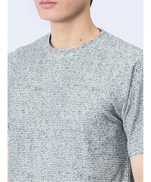 TAKA-Q(タカキュー)の「【ストレッチ】タカキュー メッシュ 転写プリント クルーネック 半袖 Tシャツ(Tシャツ/カットソー・メンズ・ライトグレー/ブルー/ホワイト×ブラック・LARGE/X-LARGE/MEDIUM)」の15枚目の写真
