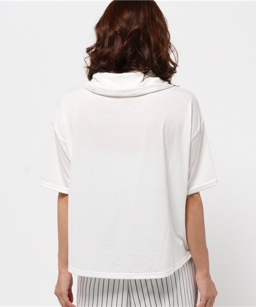 OUTLET(アウトレット)の「【Ciaopanic】TR天竺5分袖オフタートル(Tシャツ/カットソー・レディース・ホワイト/ブルー/グレー/ライトイエロー・FREE)」の7枚目の写真