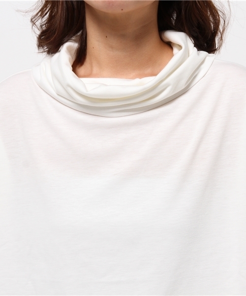 OUTLET(アウトレット)の「【Ciaopanic】TR天竺5分袖オフタートル(Tシャツ/カットソー・レディース・ホワイト/ブルー/グレー/ライトイエロー・FREE)」の9枚目の写真